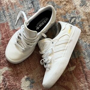 Adidas White Canvas Sneakers